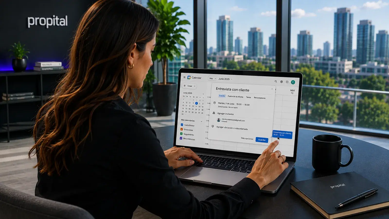 Google Calendar con entrevistas agendadas